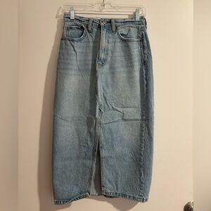 Abercrombie Midi Denim Skirt